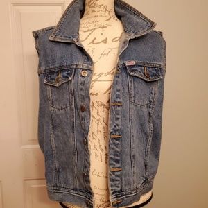 Tehama [Clint] Blue Jean Vest Embroidered Small